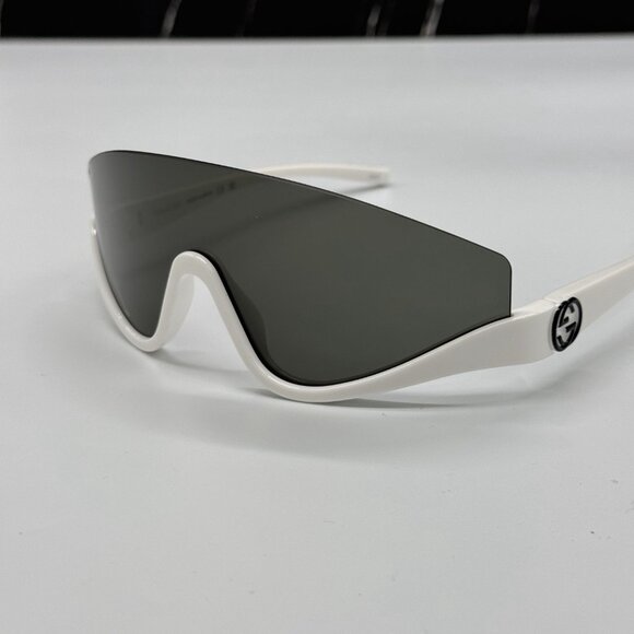 NEW GG1650S 007 UNISEX SHIELD SUNGLASSES, GRAY WHITE MASK EYEWEAR GUCCI - Picture 5 of 11